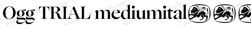 Ogg TRIAL mediumital字体转换